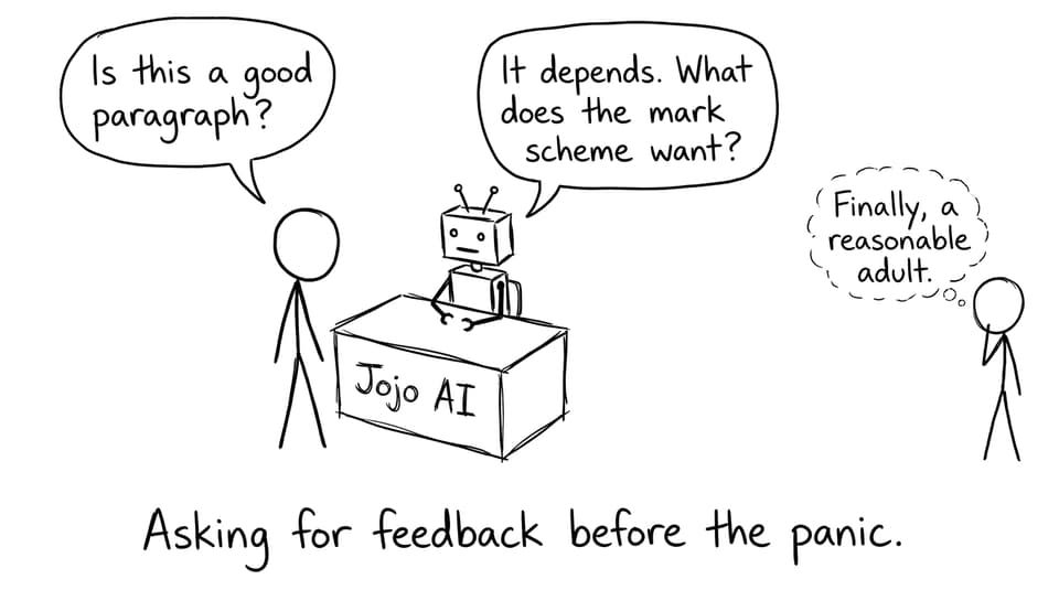 Jojo AI feedback comic