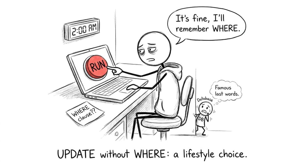 UPDATE without WHERE comic