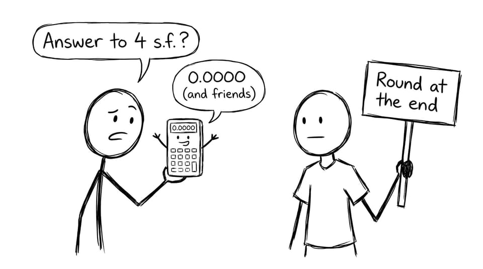 A comic about rounding at the end