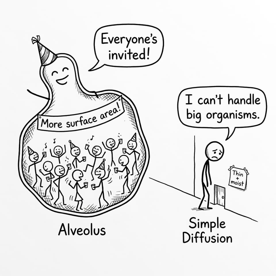 Alveolus party vs diffusion joke