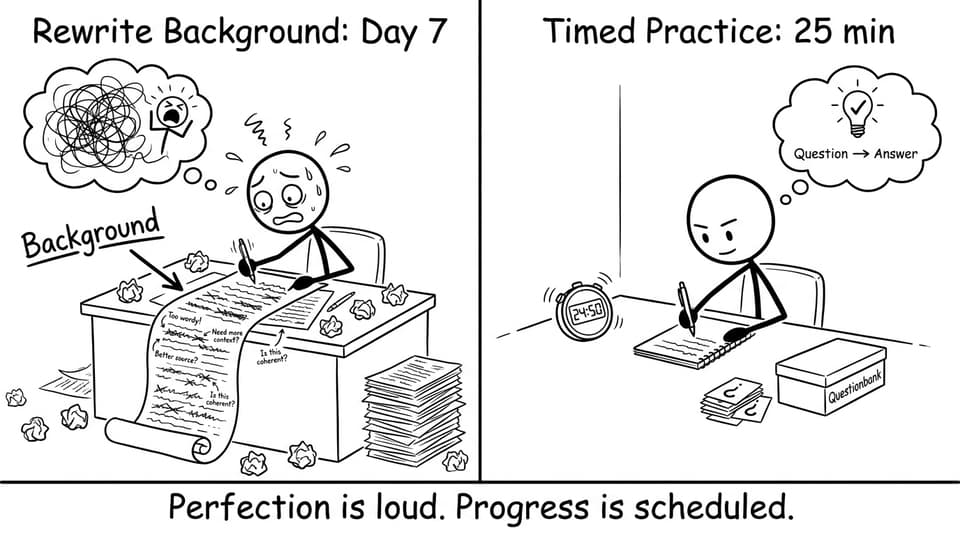 Perfection vs scheduled progress