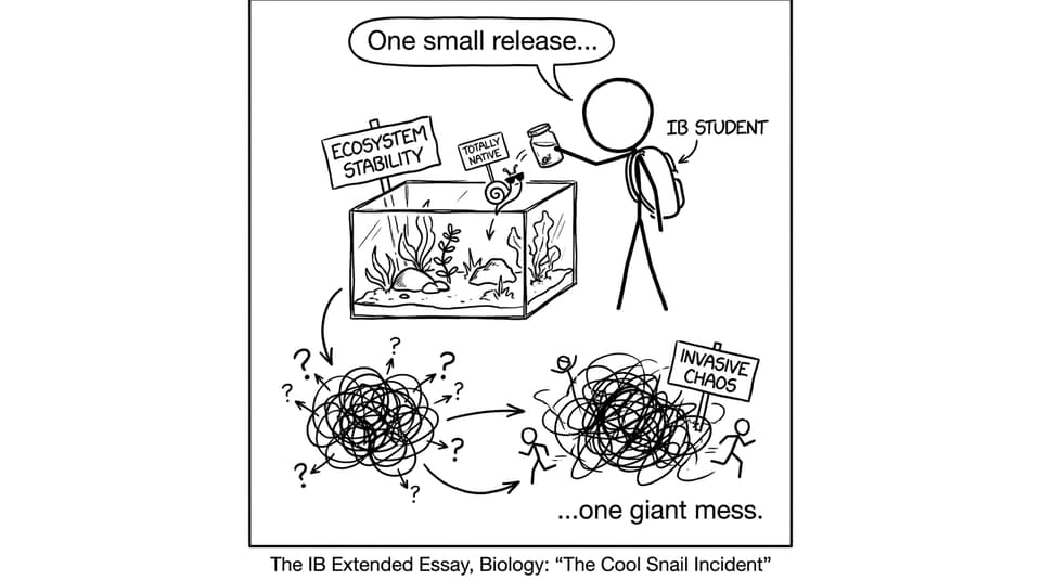 IB student accidentally "introducing" an invasive species