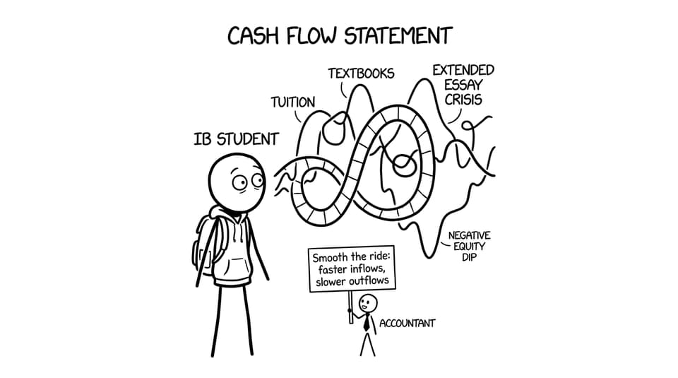 Cash flow rollercoaster comic