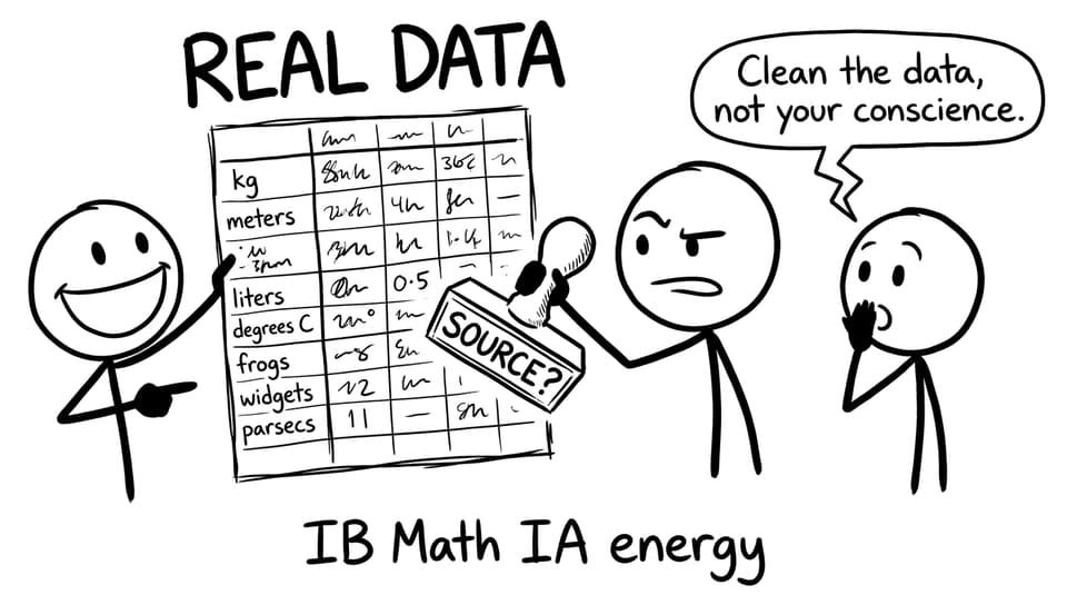 A student learns what “real data” really means