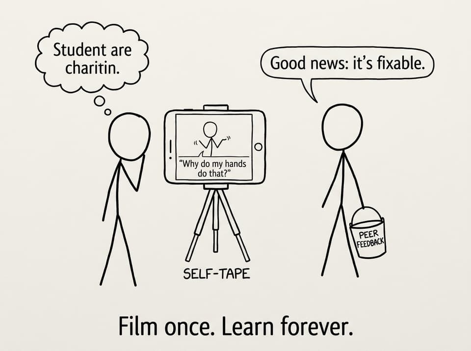 Self-tape feedback comic