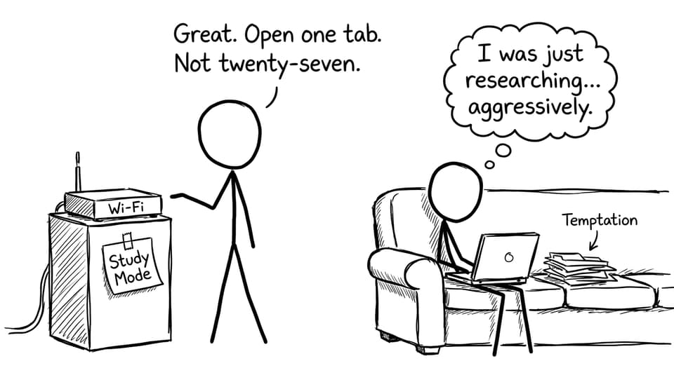 A parent limits Wi-Fi chaos to reduce temptation.
