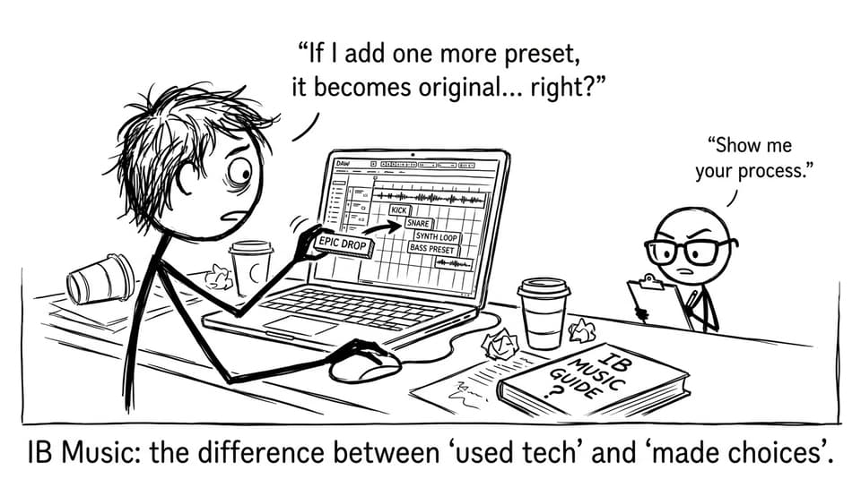 IB Music tech choices comic