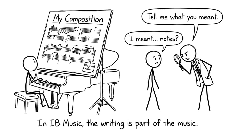 Student vs program notes panic in IB Music