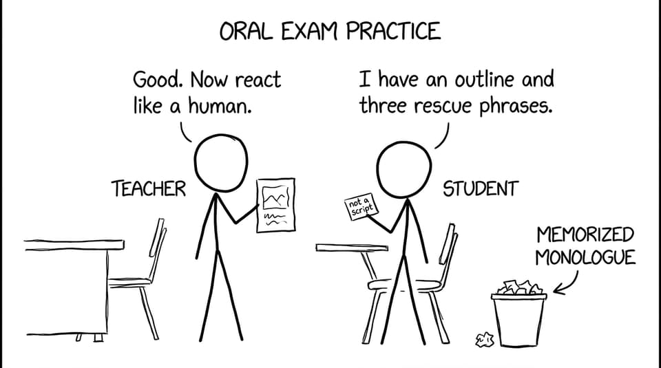 Oral practice: outline, not a script