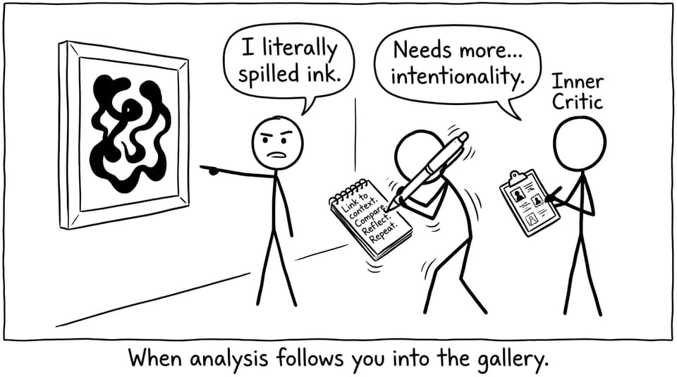 IB Visual Arts inner critic museum comic
