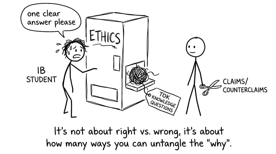 A vending machine of ethics dispensing TOK yarn