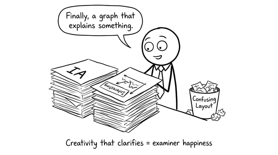 An examiner enjoys clarity; confusing layouts go in the bin