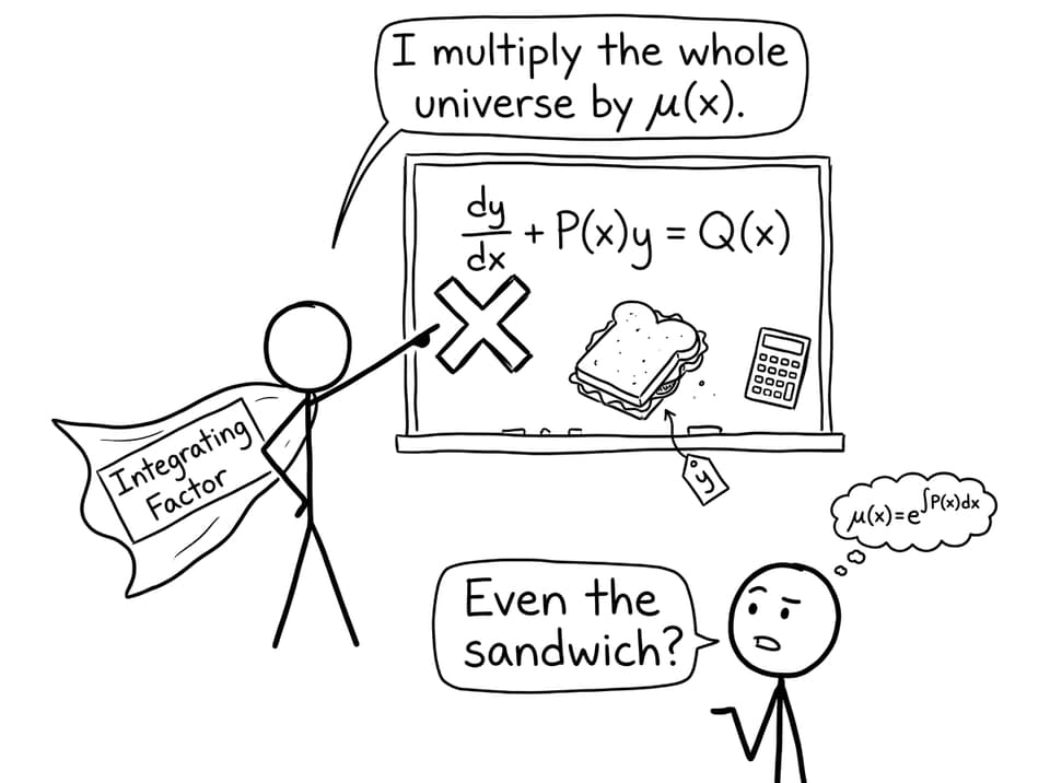 Integrating factor superhero comic