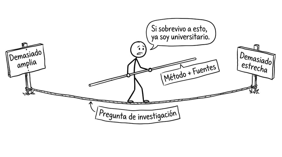 Cuerda floja de la pregunta de investigación