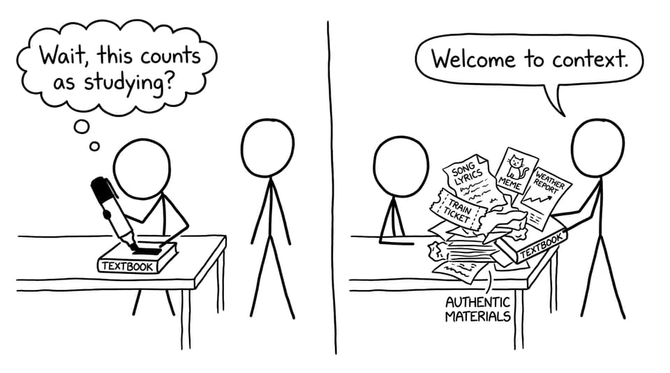 Authentic materials: studying gets weirdly real