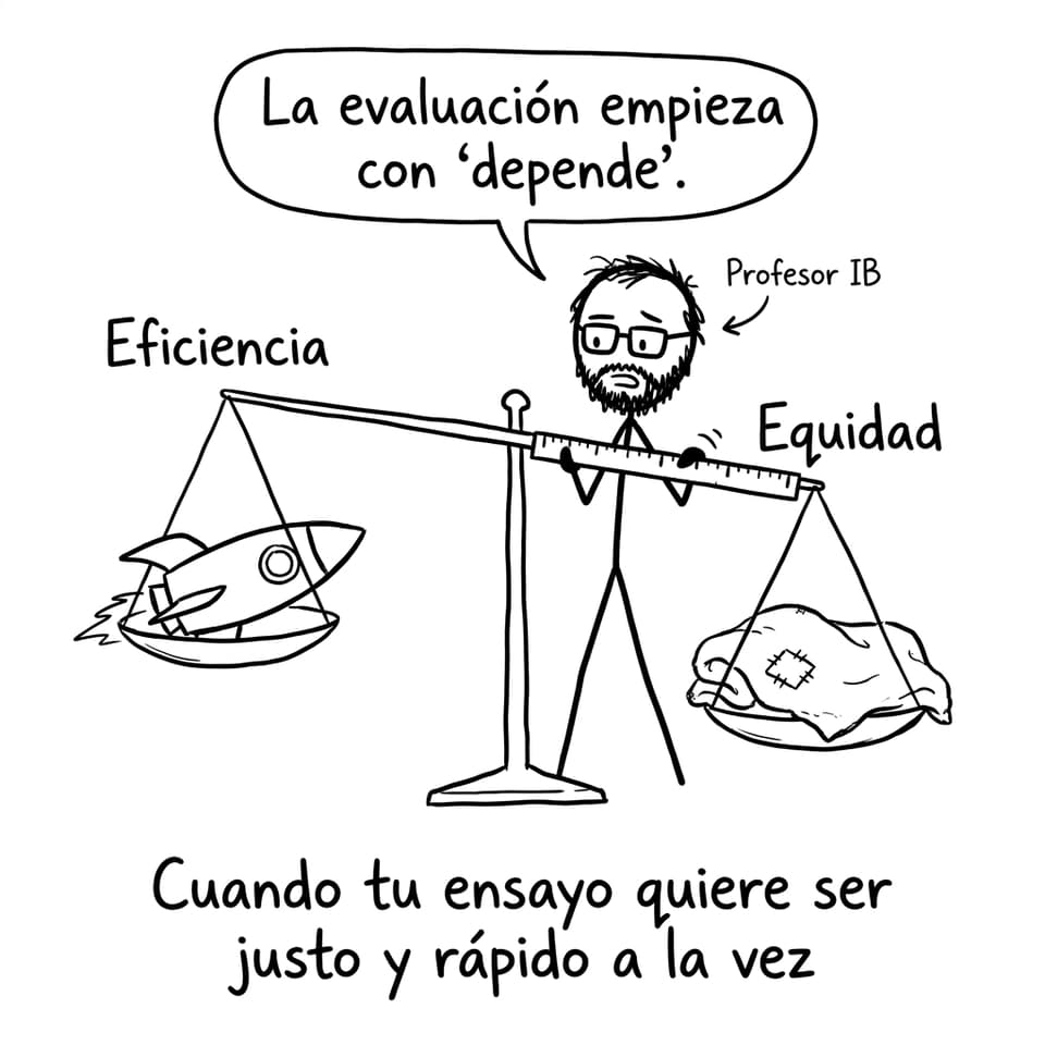 Cuando tu ensayo quiere ser justo y rápido a la vez