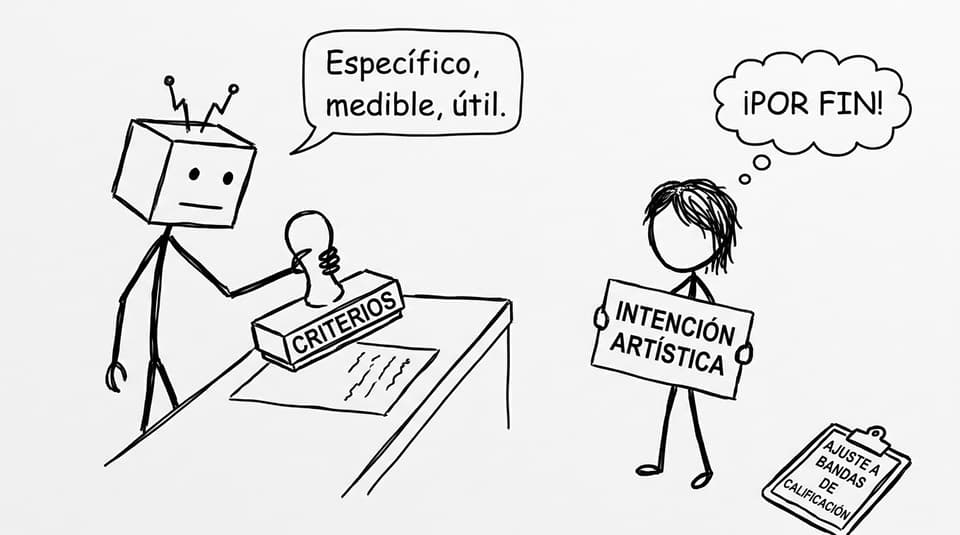 Comic: robot de criterios