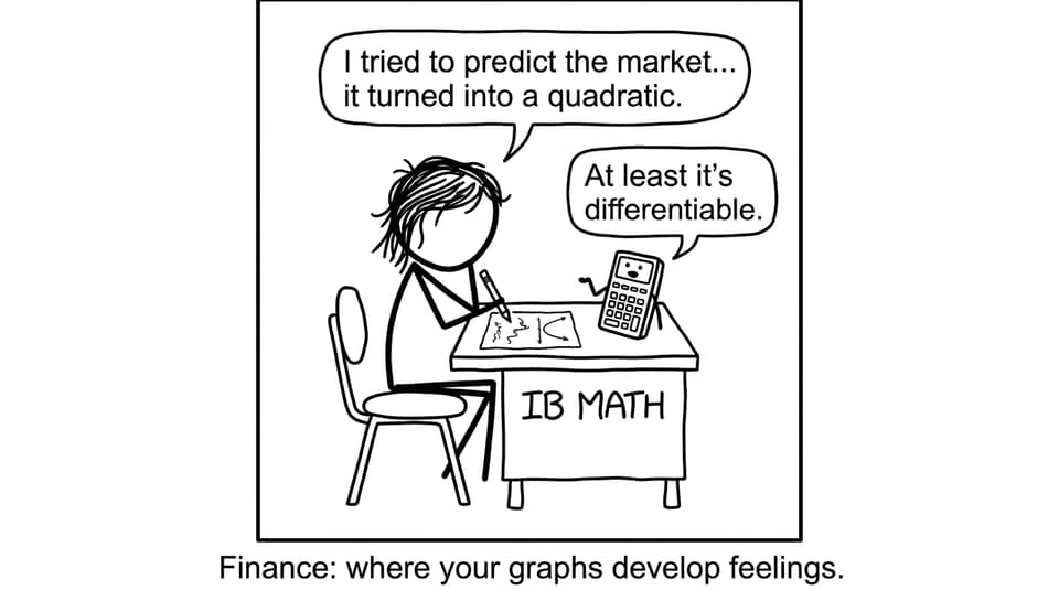 A student tries to predict the market but gets a quadratic