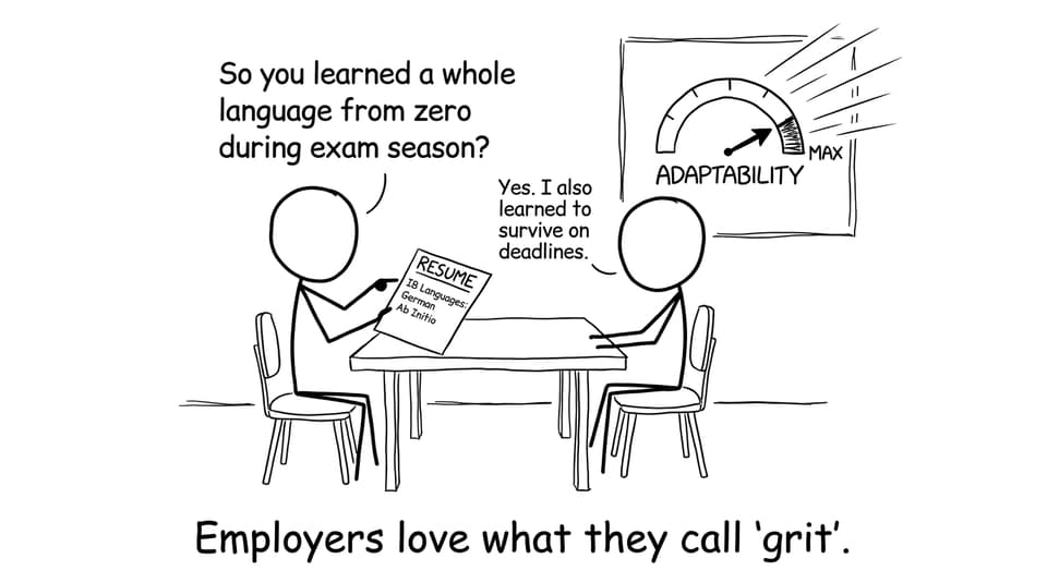Job interview: IB Languages as adaptability signal