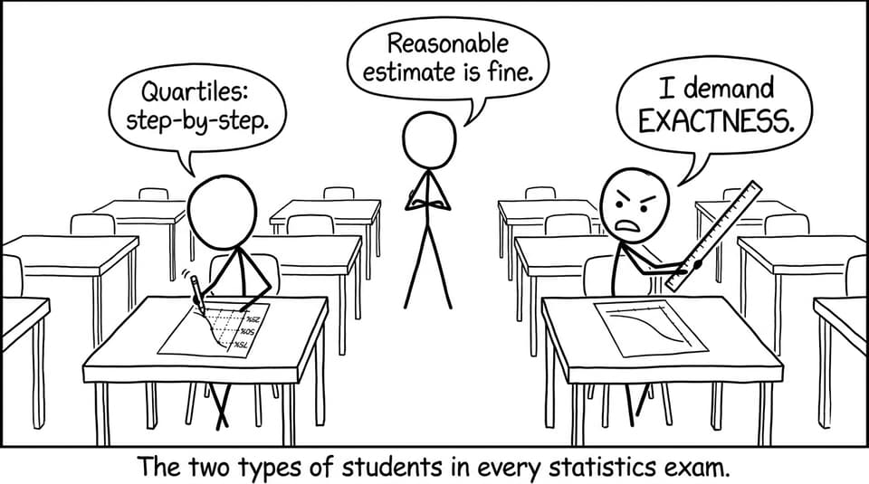 Quartiles vs exactness joke