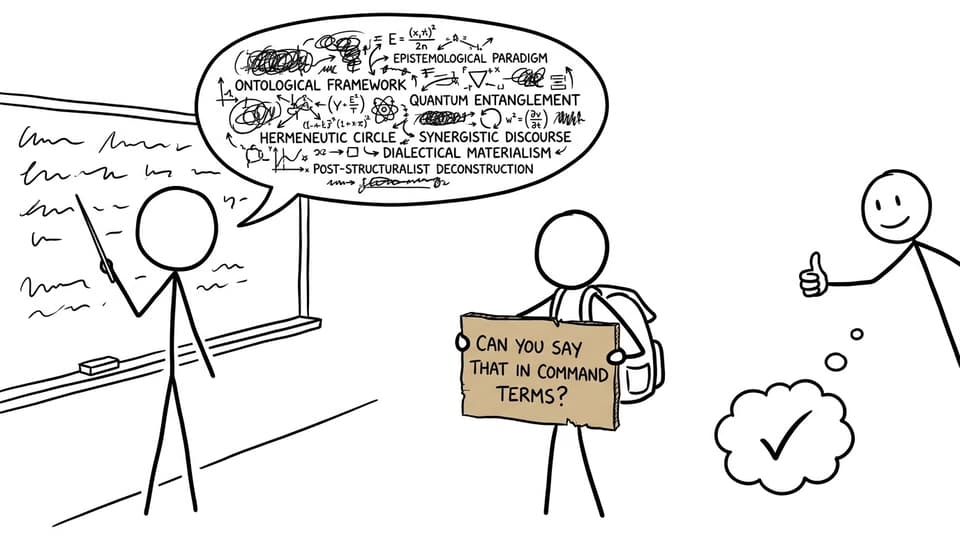 Teacher jargon vs command terms sign