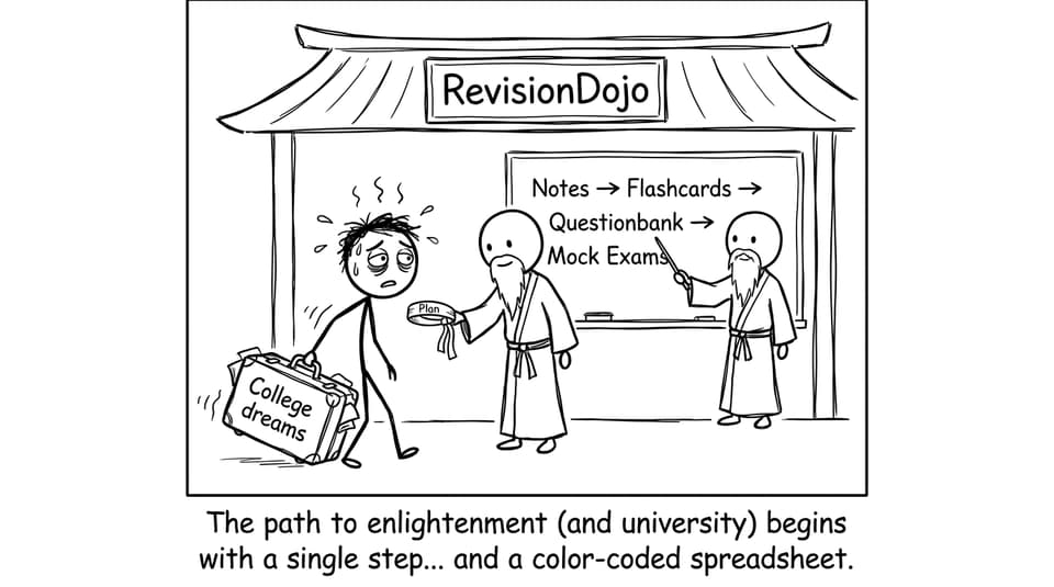 RevisionDojo as a calm dojo offering a 'Plan' headband
