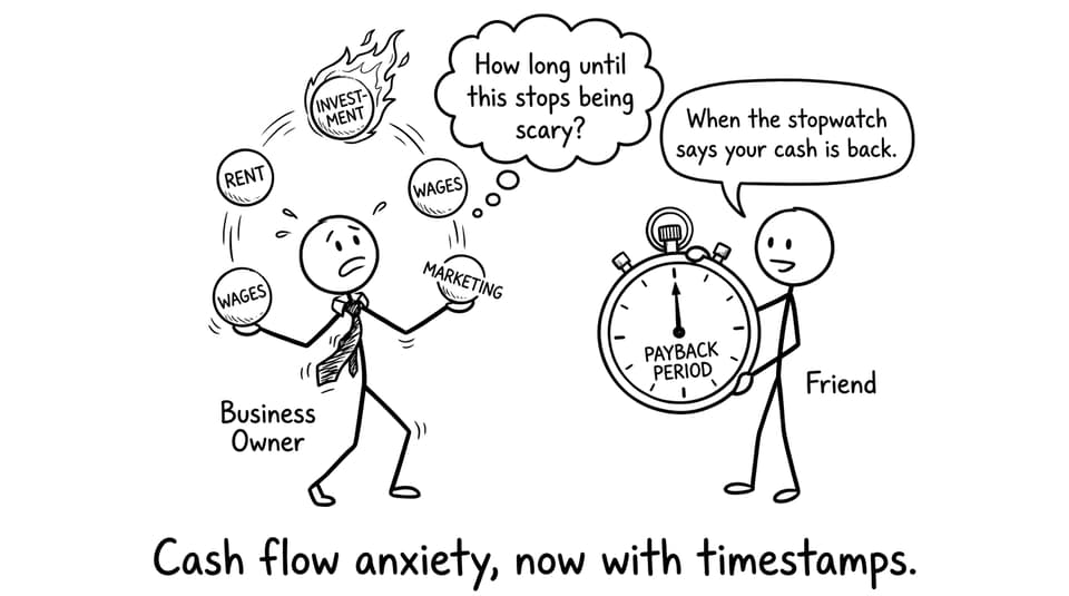 Cash flow juggling with a payback stopwatch