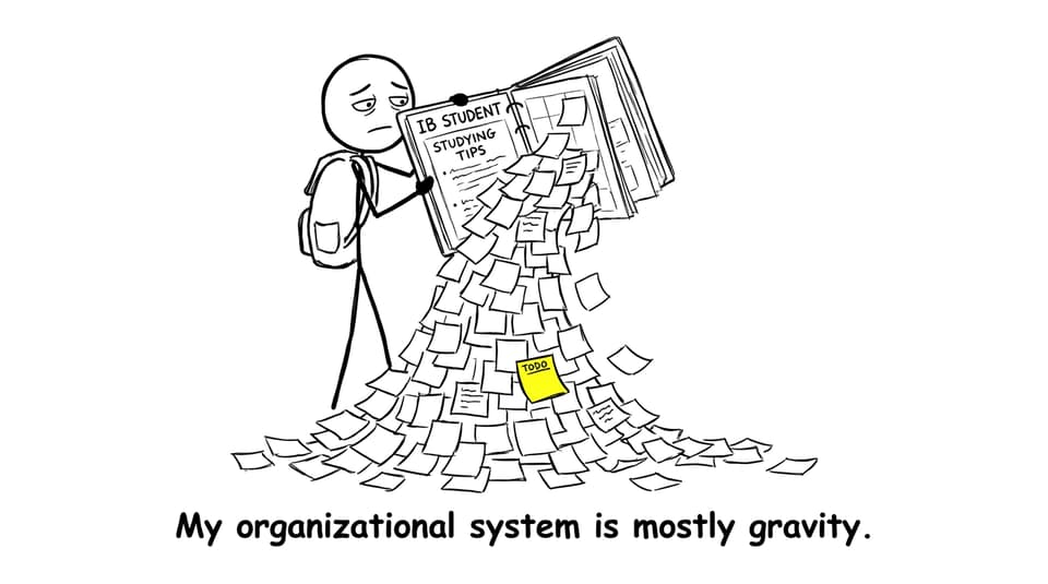 A planner explodes into sticky notes
