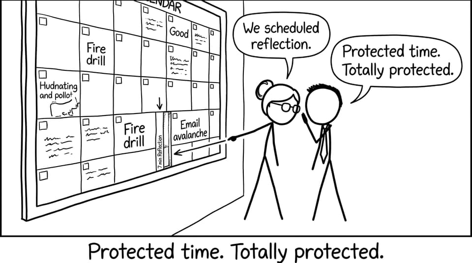 Two teachers find a tiny reflection slot