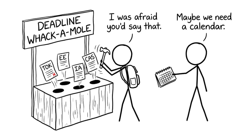 A student plays deadline whack-a-mole