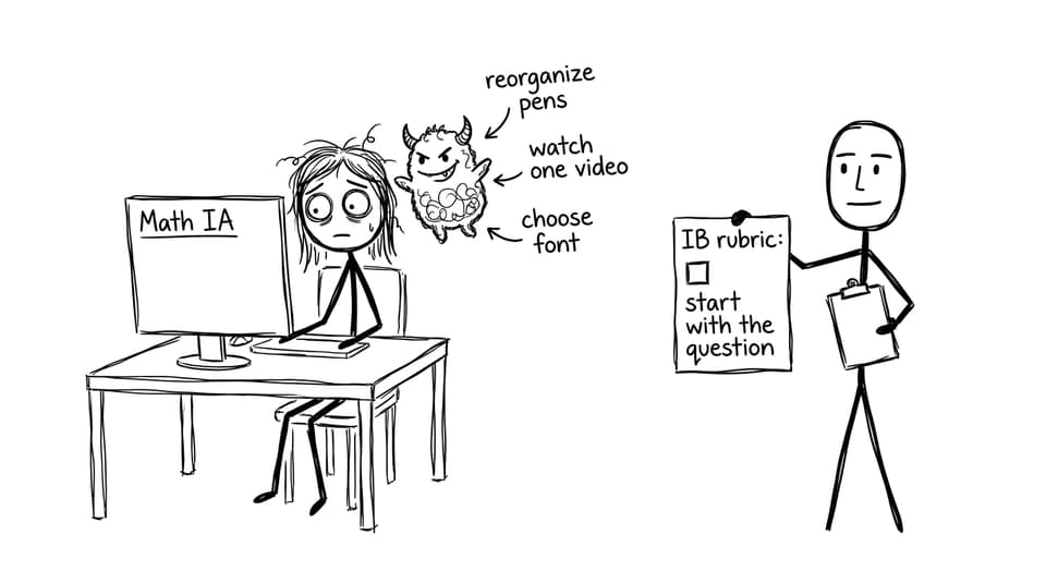 Student vs procrastination monster
