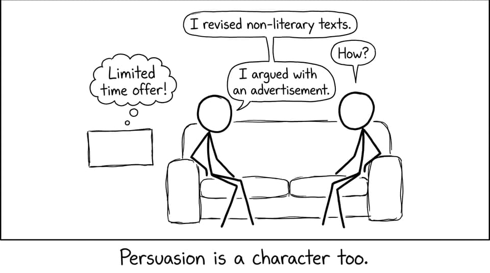 Arguing with an advertisement