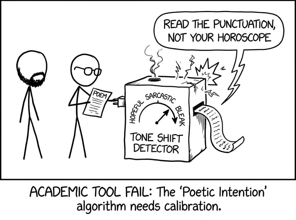 A tone shift detector that says read punctuation not horoscope