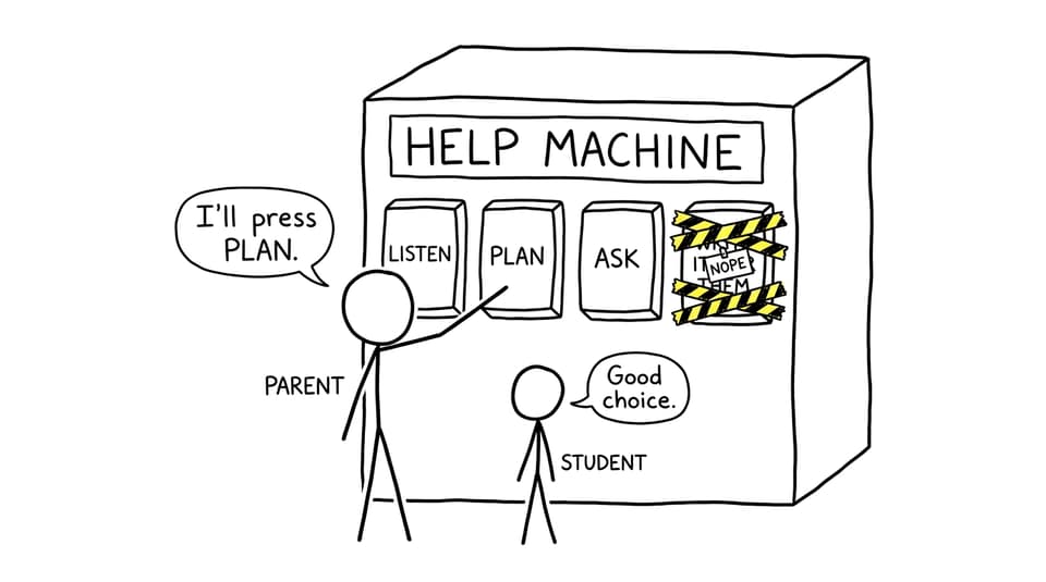 A parent chooses planning rather than writing the investigation