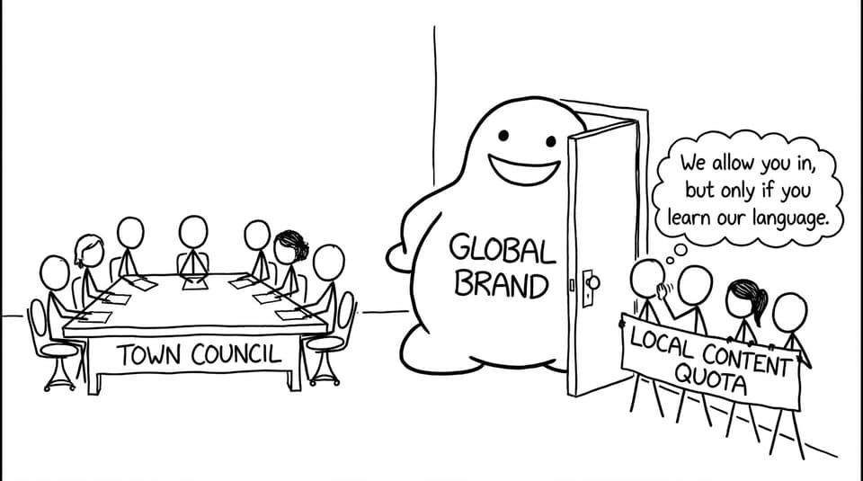 Town council stops a giant global brand with a quota sign