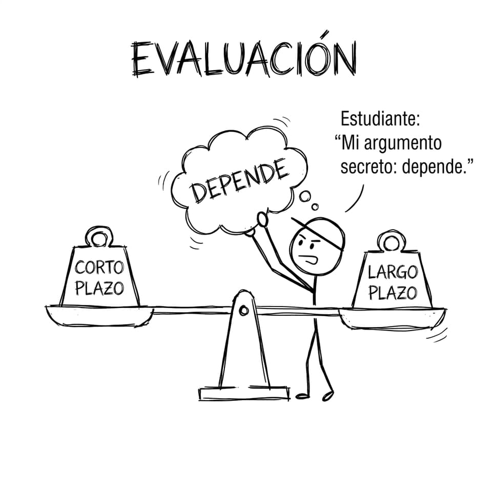 Balanza corto plazo vs largo plazo con “depende”