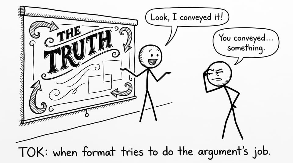 TOK: when format tries to do the argument's job.