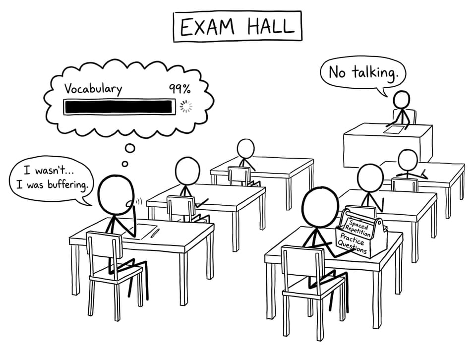 Vocabulary buffering in an exam hall