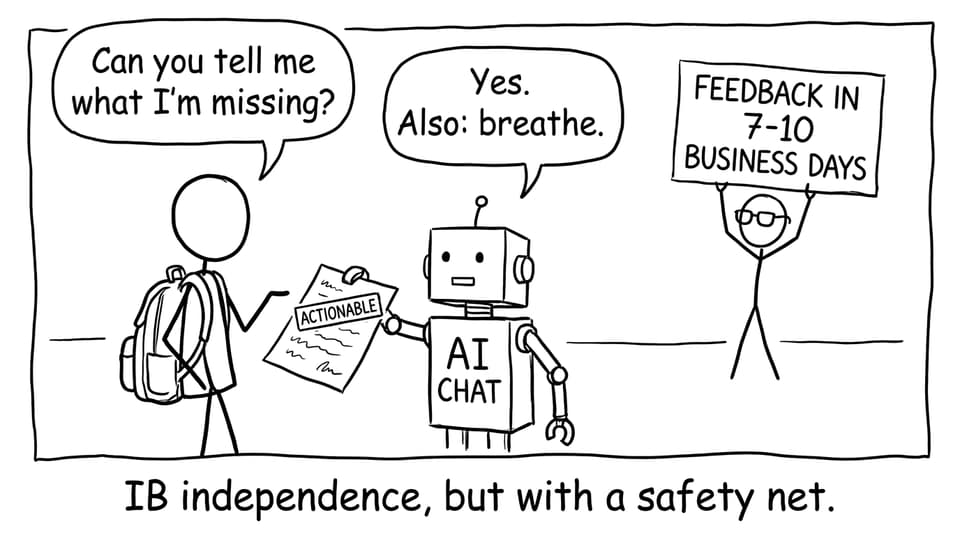 Robot feedback faster than teacher sign
