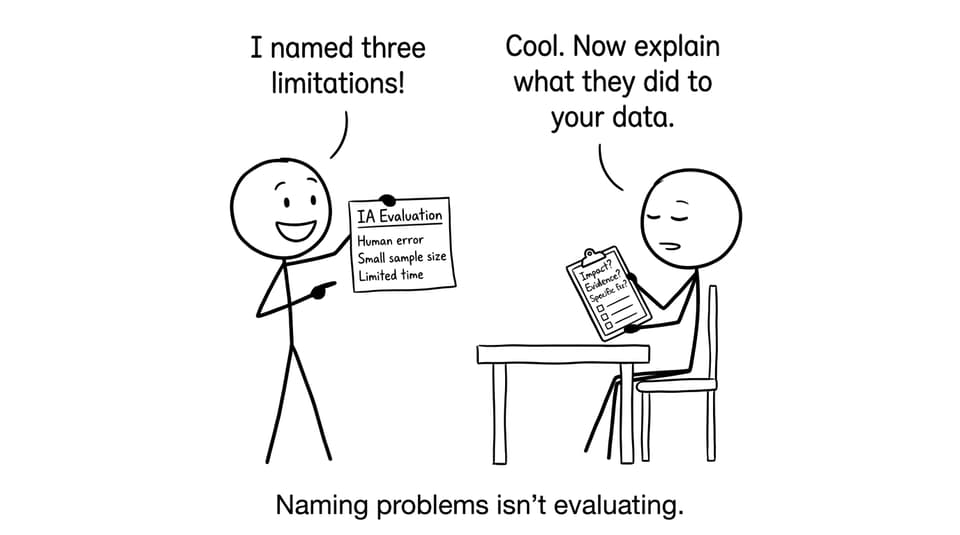 Student lists limitations instead of impact