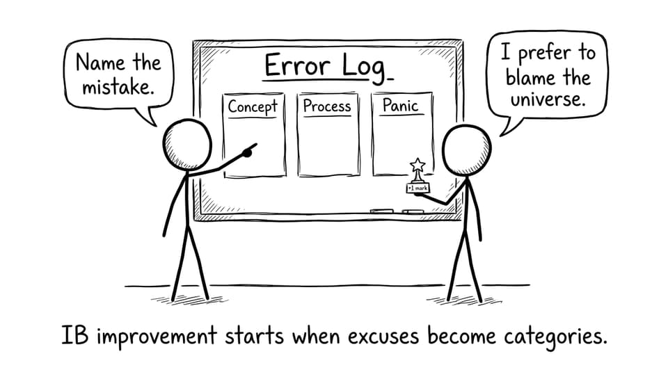 Mistakes categorized in an error log