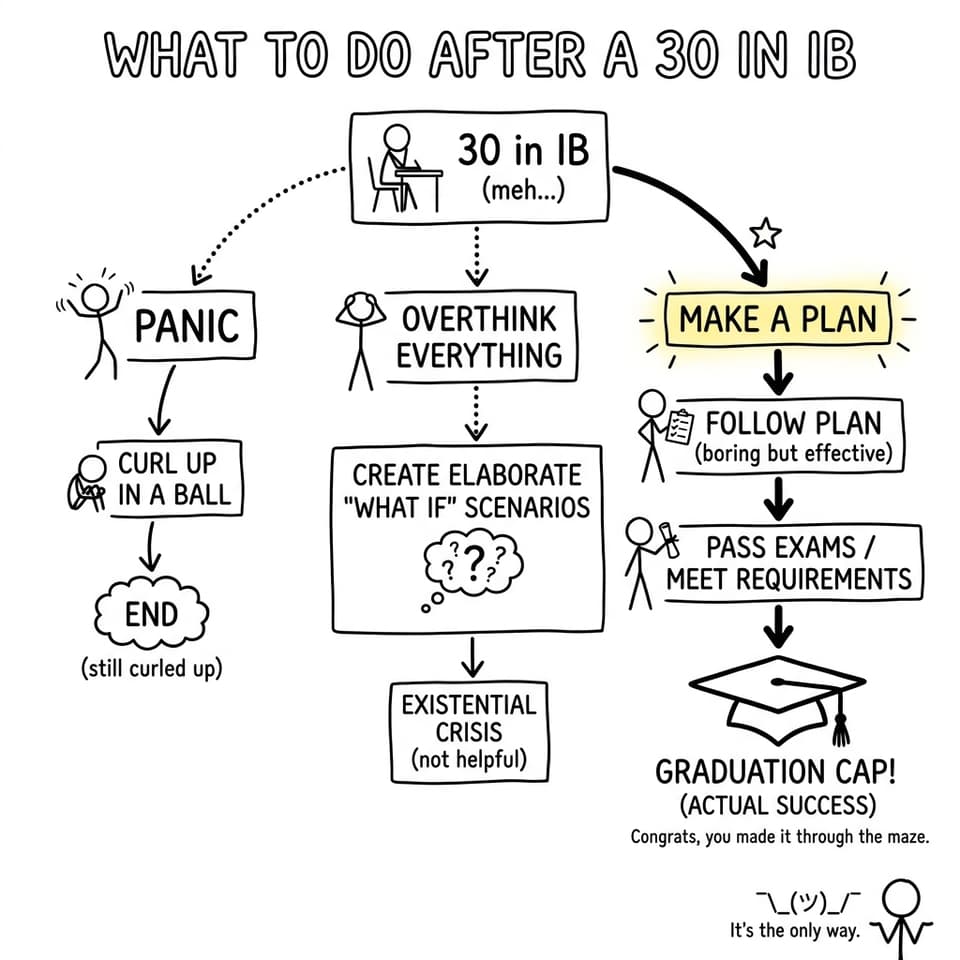 Flowchart after a 30 in IB
