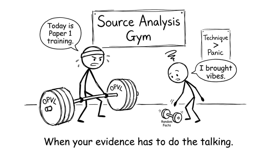 Source analysis gym comic