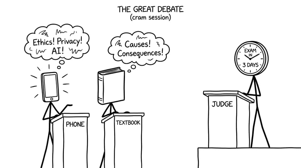 Phone vs textbook: the debate nobody asked for