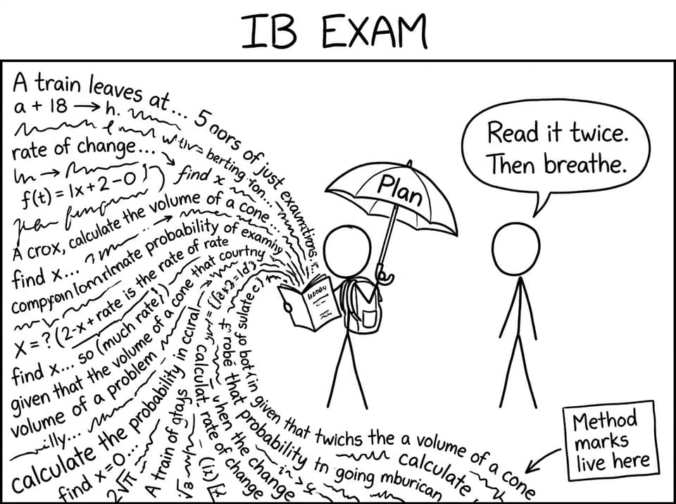 An IB student vs a word-problem waterfall