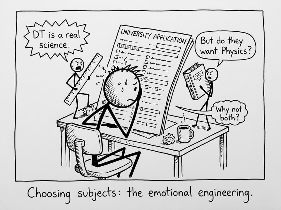 Comic about choosing DT for applications