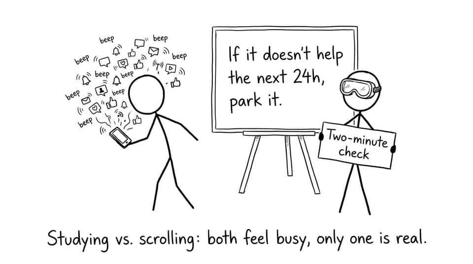 Studying vs scrolling
