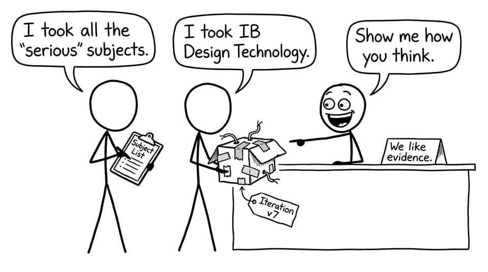 Admissions officer loves the messy prototype