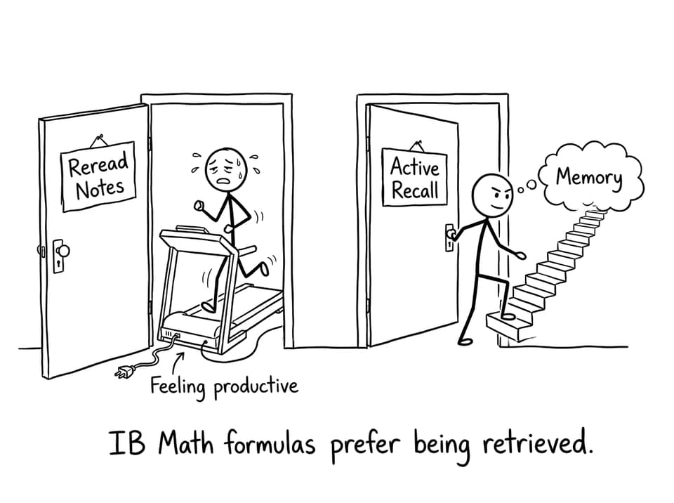 Two doors: reread notes vs active recall
