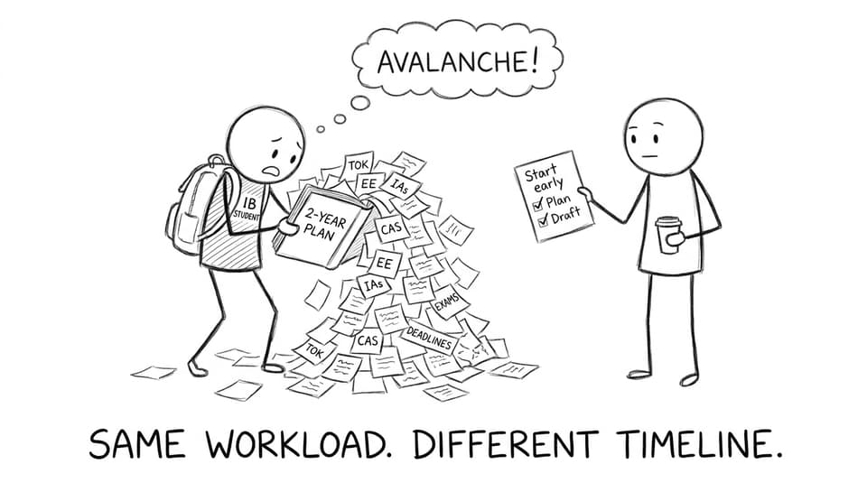 An IB planner avalanche joke